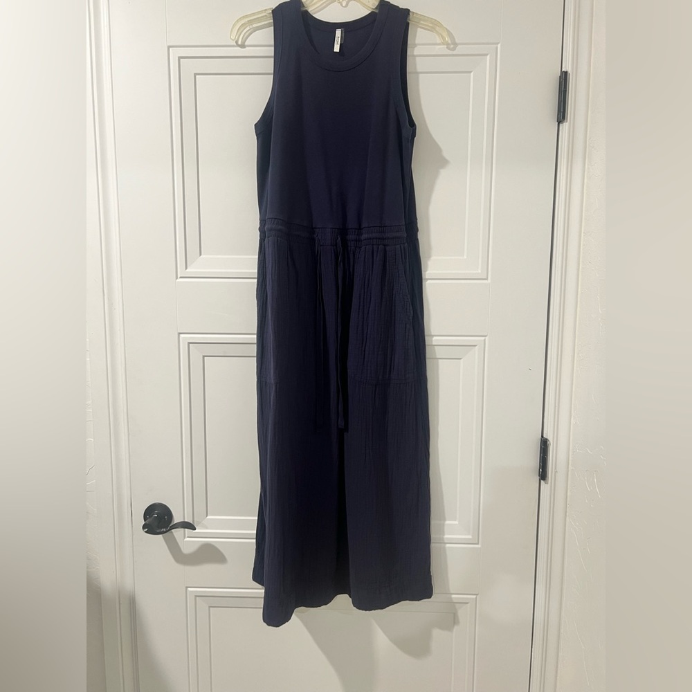 Navy Sleeveless Maxi Dress